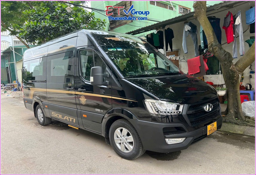 Thuê xe 16 chỗ Hà Nội – nội thất ghế ngả, điều hòa, màn hình
